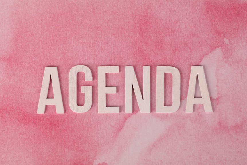 organizational tips for agendas